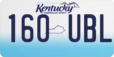 KY license plate 160UBL
