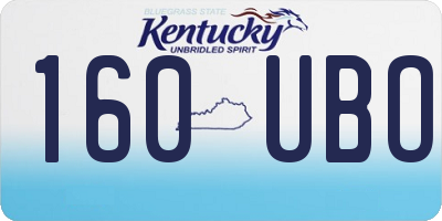 KY license plate 160UBO