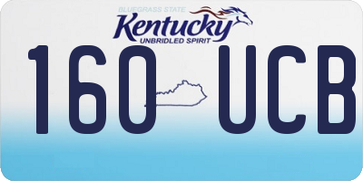 KY license plate 160UCB