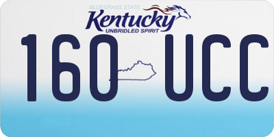 KY license plate 160UCC