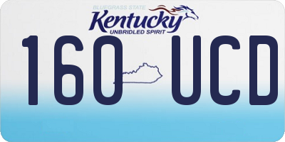 KY license plate 160UCD