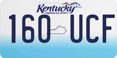 KY license plate 160UCF