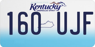 KY license plate 160UJF