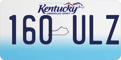 KY license plate 160ULZ