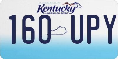 KY license plate 160UPY