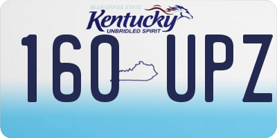KY license plate 160UPZ