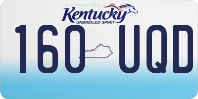 KY license plate 160UQD