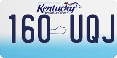 KY license plate 160UQJ