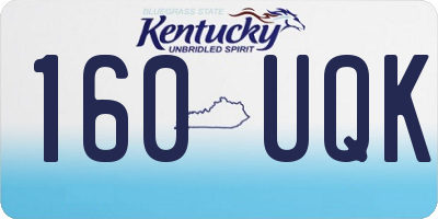 KY license plate 160UQK