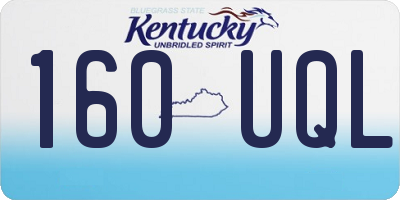 KY license plate 160UQL