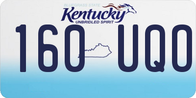 KY license plate 160UQO