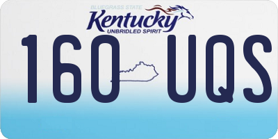 KY license plate 160UQS