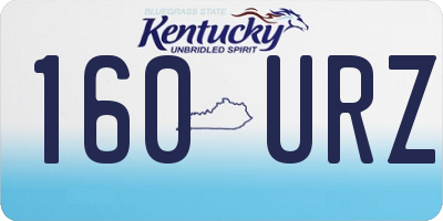 KY license plate 160URZ