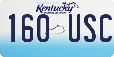 KY license plate 160USC