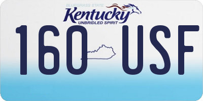 KY license plate 160USF