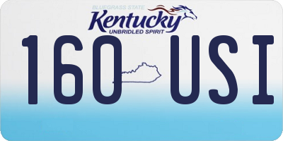 KY license plate 160USI