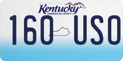 KY license plate 160USO