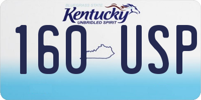 KY license plate 160USP