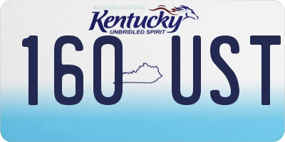 KY license plate 160UST