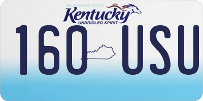 KY license plate 160USU
