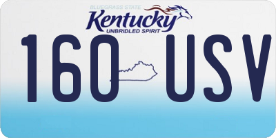 KY license plate 160USV