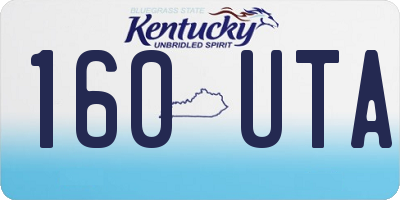 KY license plate 160UTA