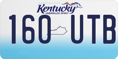 KY license plate 160UTB