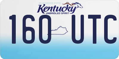 KY license plate 160UTC