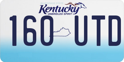 KY license plate 160UTD