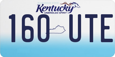 KY license plate 160UTE