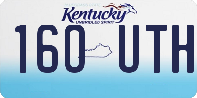 KY license plate 160UTH