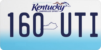 KY license plate 160UTI