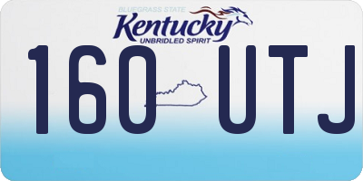 KY license plate 160UTJ
