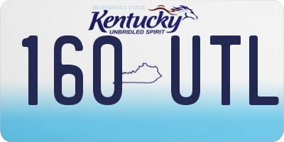 KY license plate 160UTL