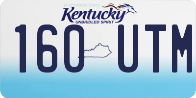 KY license plate 160UTM