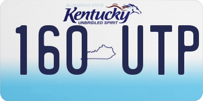 KY license plate 160UTP