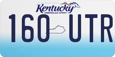 KY license plate 160UTR