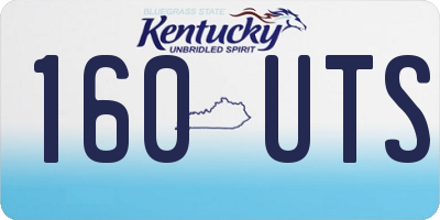 KY license plate 160UTS