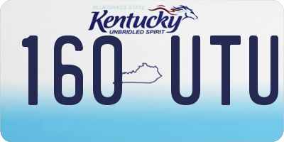 KY license plate 160UTU