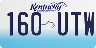 KY license plate 160UTW