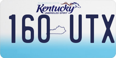 KY license plate 160UTX