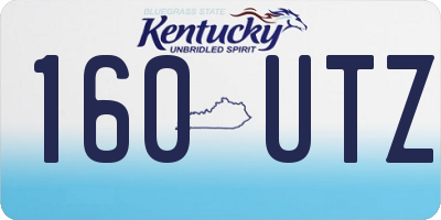 KY license plate 160UTZ