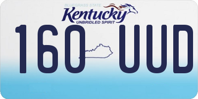 KY license plate 160UUD