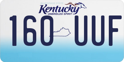 KY license plate 160UUF