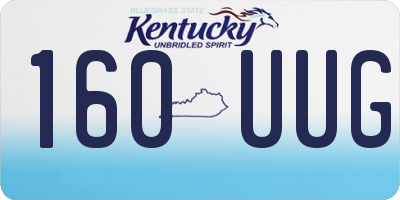 KY license plate 160UUG