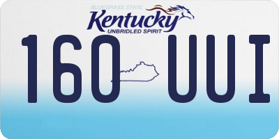 KY license plate 160UUI