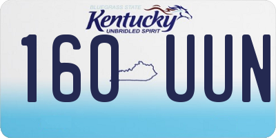KY license plate 160UUN