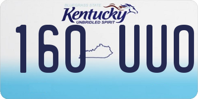 KY license plate 160UUO