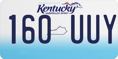 KY license plate 160UUY