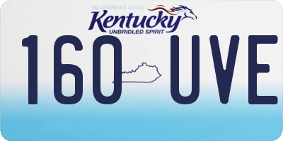 KY license plate 160UVE